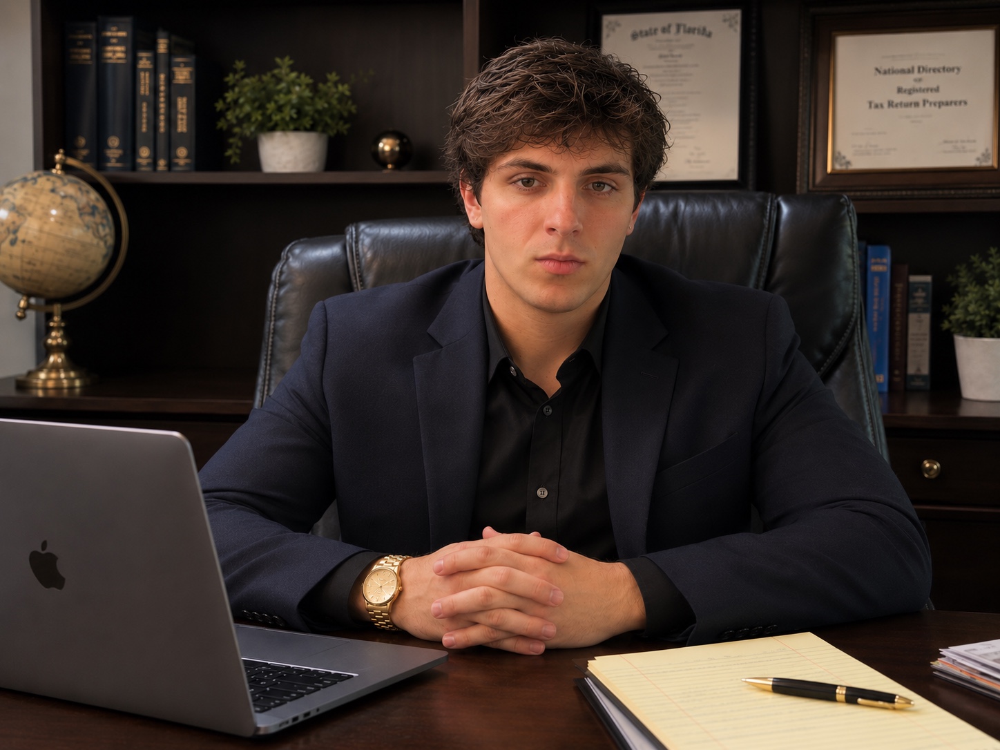 Michael at his desk